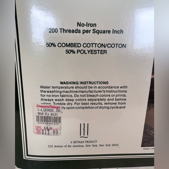 Laura Ashley Vintage Chinese Silk Floral twin size flat sheet scalloped edge NWT - Picture 4 of 7